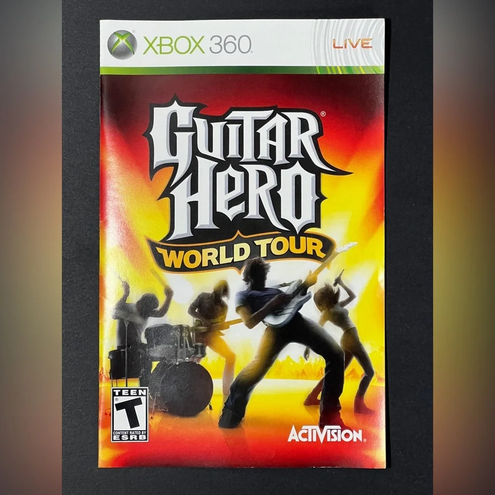 Guitar Hero World Tour Video Game Microsoft Xbox 360 CIB Complete Manual